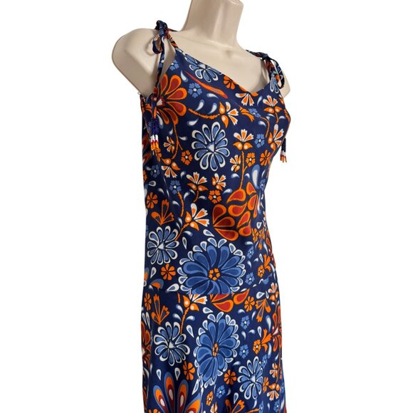 Sigrid Olsen Floral Size XS/S Two Pieces Skirt Tank Top Blue Orange NWT - Picture 2 of 13